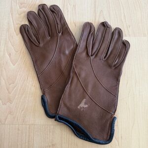W.B. Place & Co. Men’s Brown Soft Leather Gloves, Size Medium